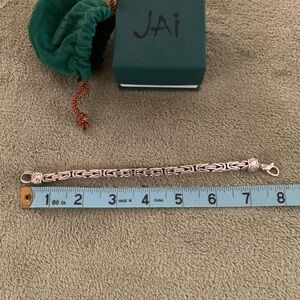 Byzantine bracelet by Jai jewelry. Sterling silver 925, fits 71/4 wrist.